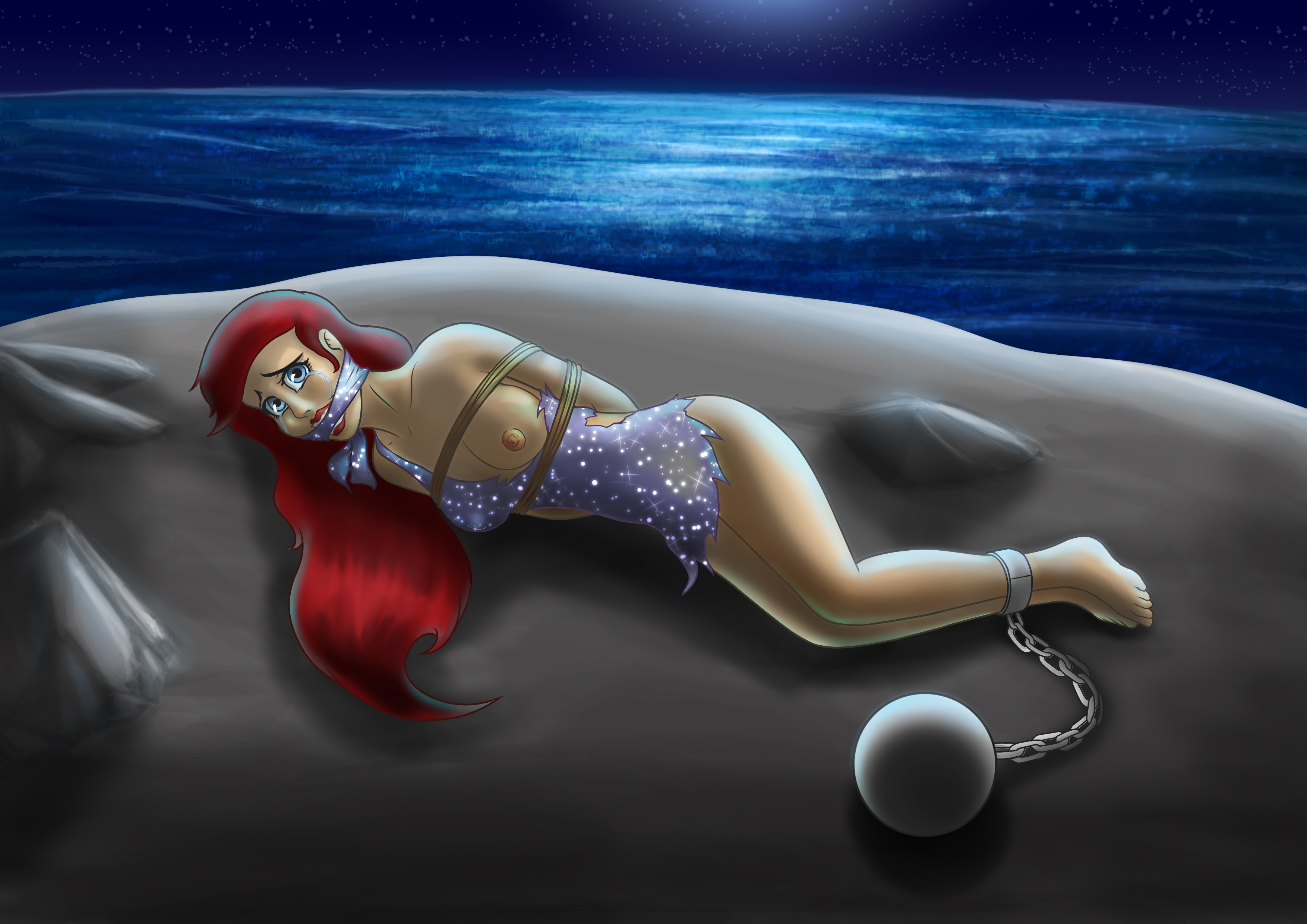 The Little Mermaid Xxx Ariel 9351537527 Bondage Bound Disney Exposed Fear Gag Gagged See