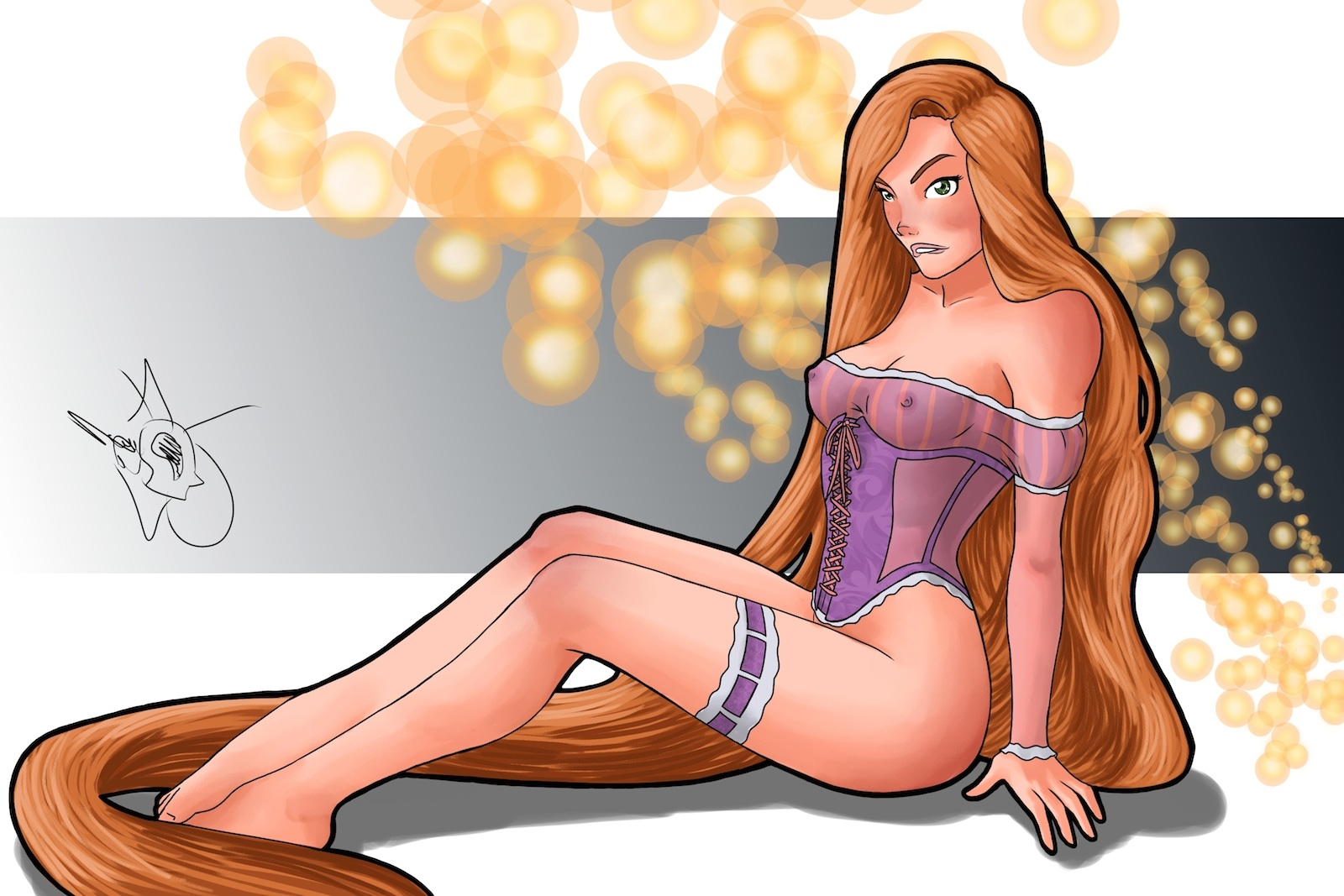 Xxxbare - rapunzel | tangled xxx bare #9351632442 shoulders barefoot biting lip  blonde hair blush bracelet breasts | Disney Porn